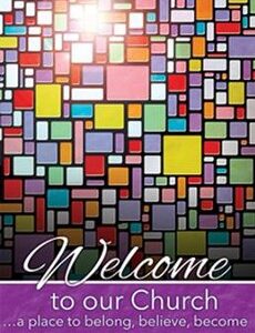 Stained Glass Welcome Card